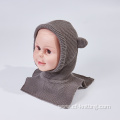 Knitted hat with detachable collar for baby